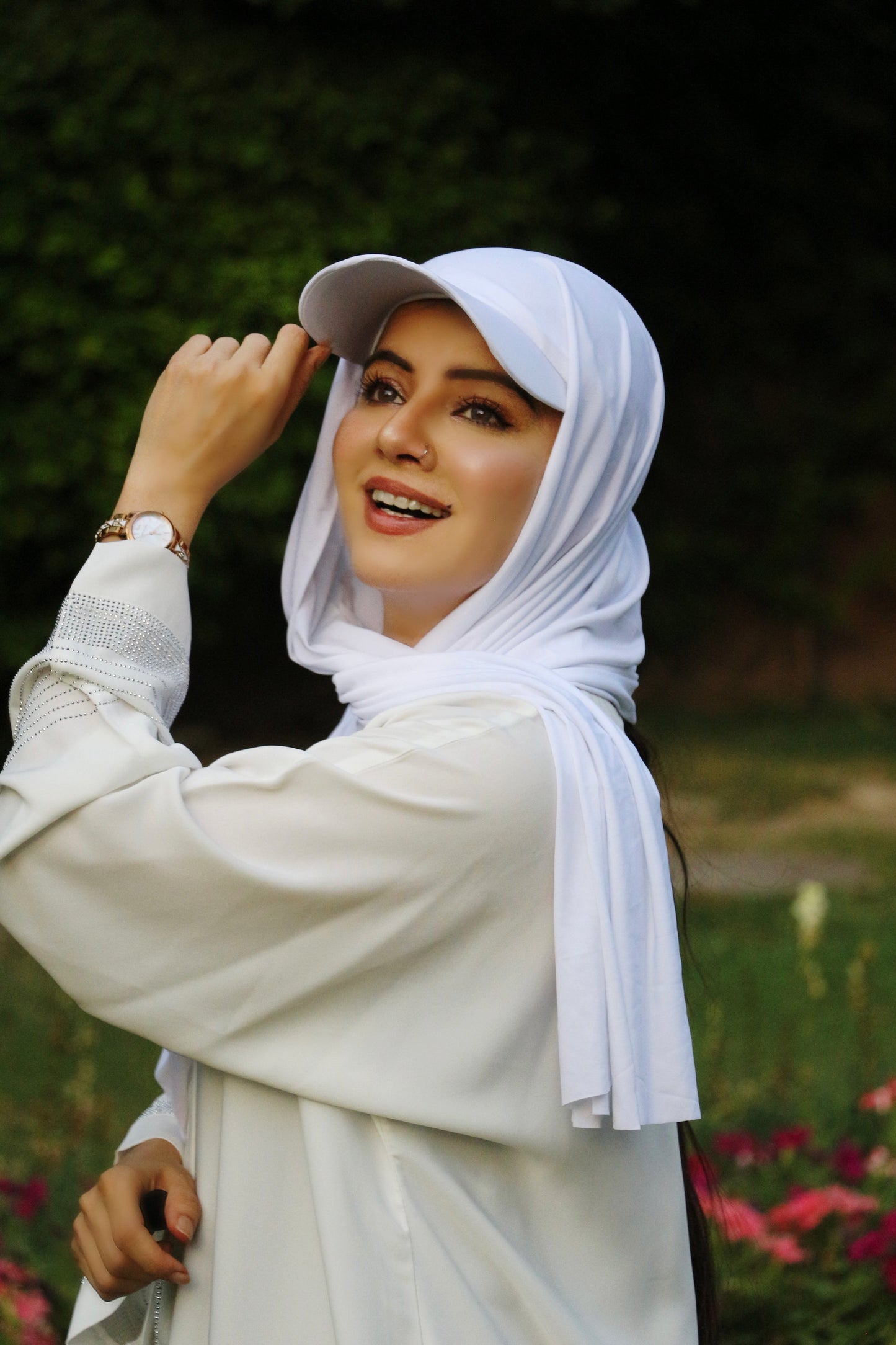 Angle White Abaya – Modest Elegance in White | Premium Nida Fabric | Haya by Rabi
