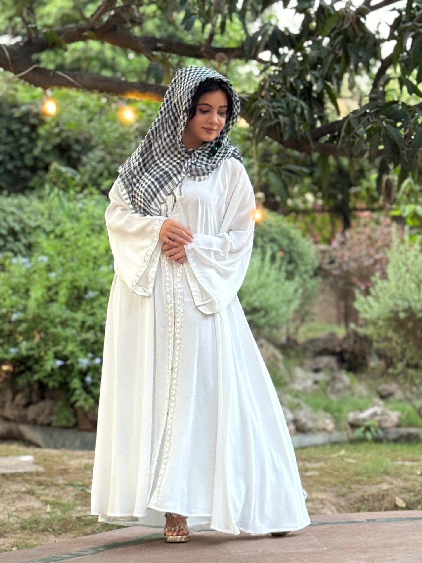 Hooram White Abaya | Elegant Modest Wear for Women | Premium Nida Fabric | Haya by Rabi