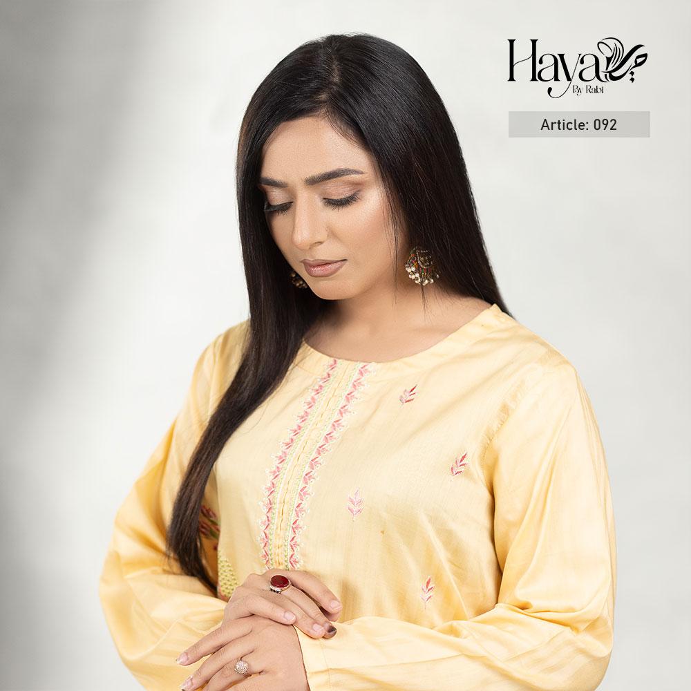 Mustard Kurti Pink Embroidery