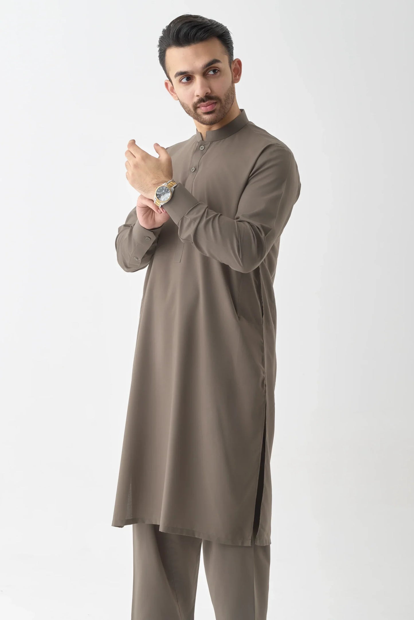 Light Brown Shalwar Kameez Set