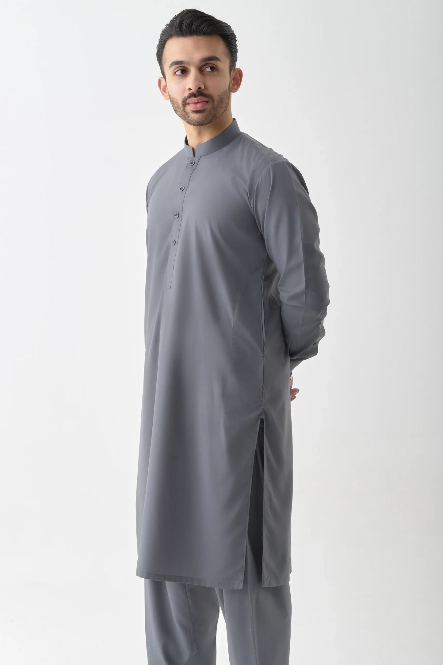 Stylish Grey Shalwar Kameez